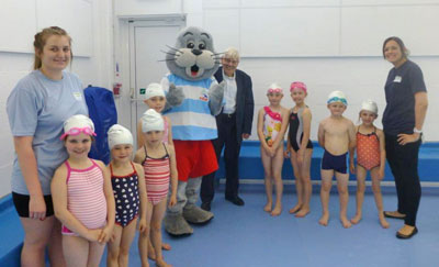STAnley at the official launch of the STA Castle Point Swim Academy